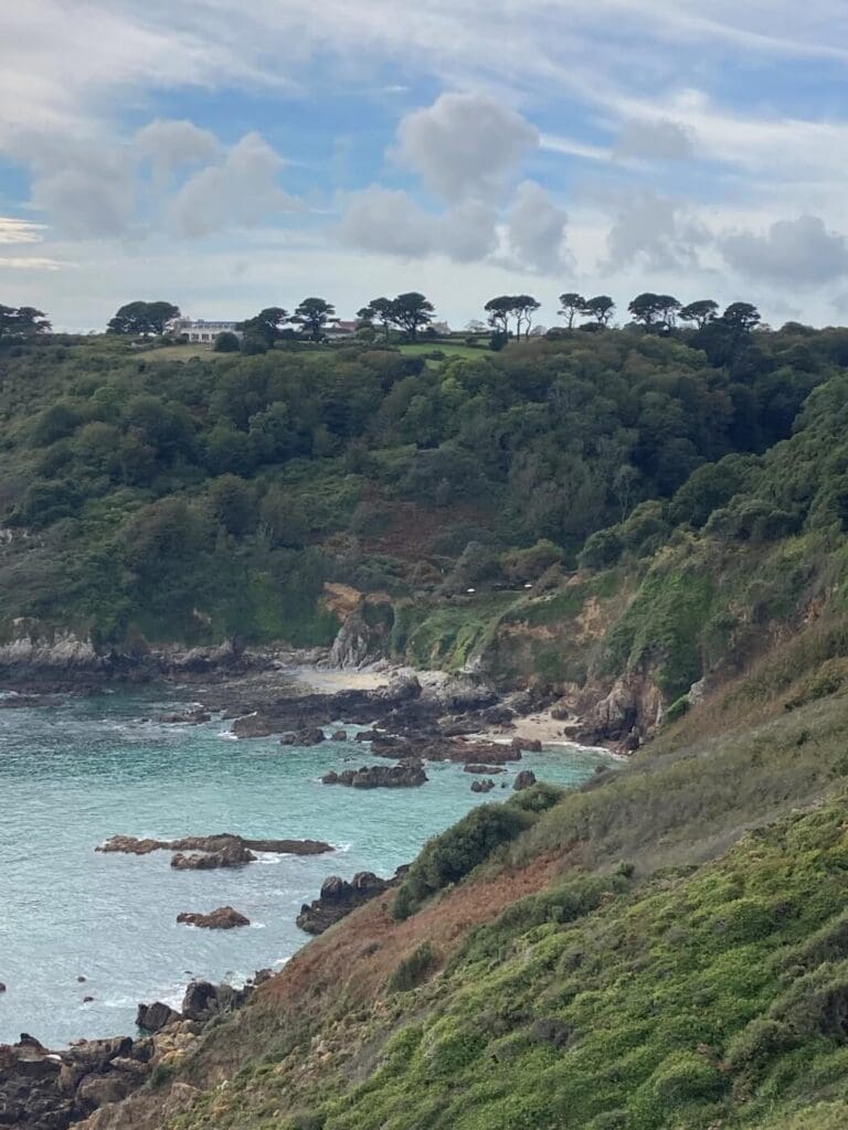 Moulin Huet Bay from the cliff path