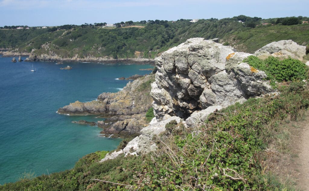 Moulin Huet Bay from the cliff path
