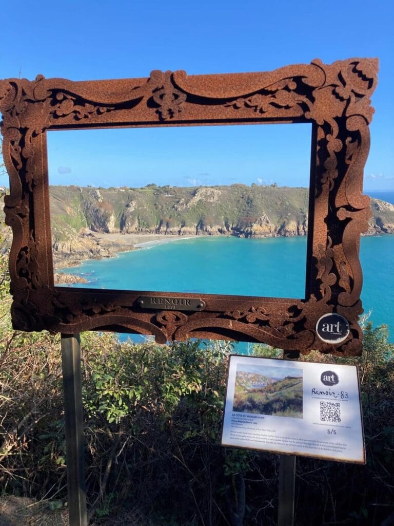 Renoir picture frame on the cliff path above Petit Port